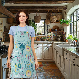Boho Chic Cooking - Blue Pastel with Arrows & Måne