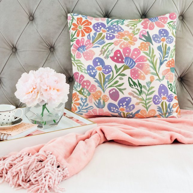 Boho Chic Cute Blommigt Valentiness Gifts for Tonå Kudde (Boho Chic Cute Floral Valentines Gifts for Teens)