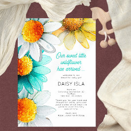 Boho Chic Daisys Wildbloms Tack Birth Meddelande
