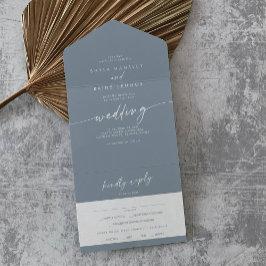 Boho Chic Dusty Blue Meal Choice OSA Bröllop