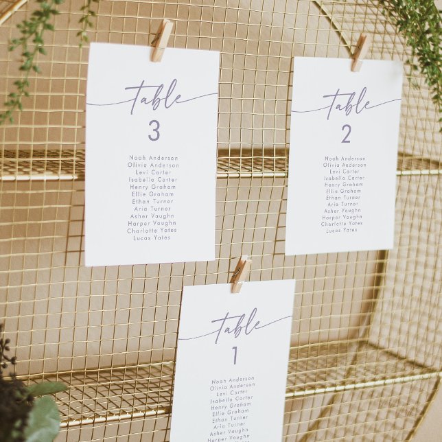 Boho Chic Dusty Lila Hanging Seating Chart Inbjudningar (Skapare uppladdad)