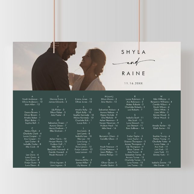 Boho Chic Emerald Grönt Bild Sittdiagram Poster (Skapare uppladdad)