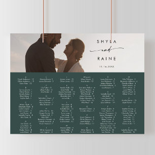 Boho Chic Emerald Grönt Bild Sittdiagram Poster