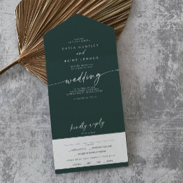 Boho Chic Emerald Grönt Meal Choice OSA Bröllop