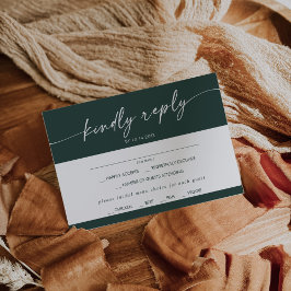 Boho Chic Emerald Grönt Menu Choice OSA kort
