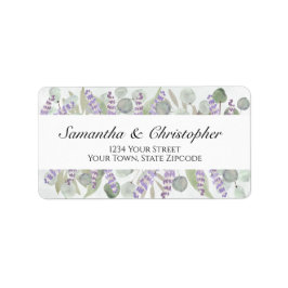 Boho Chic Eucalyptus & Lavender Bröllop Adress Adressetikett