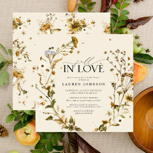 Boho Chic Fall in Kärlek Wildblomme Möhippa Inbjudningar