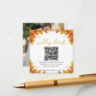 Boho Chic Fall Wedding Tilläggskort
