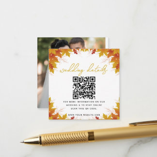 Boho Chic Fall Wedding Tilläggskort