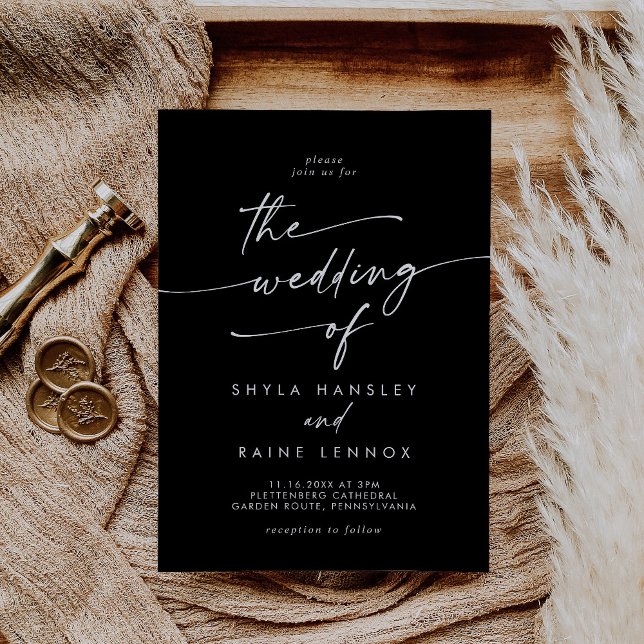 Boho Chic FÄRG EDITABLE Bröllop i Inbjudningar (Skapare uppladdad)