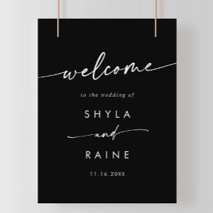 Boho Chic FÄRG EDITABLE DIY Bröllop Välkomstskylt Poster
