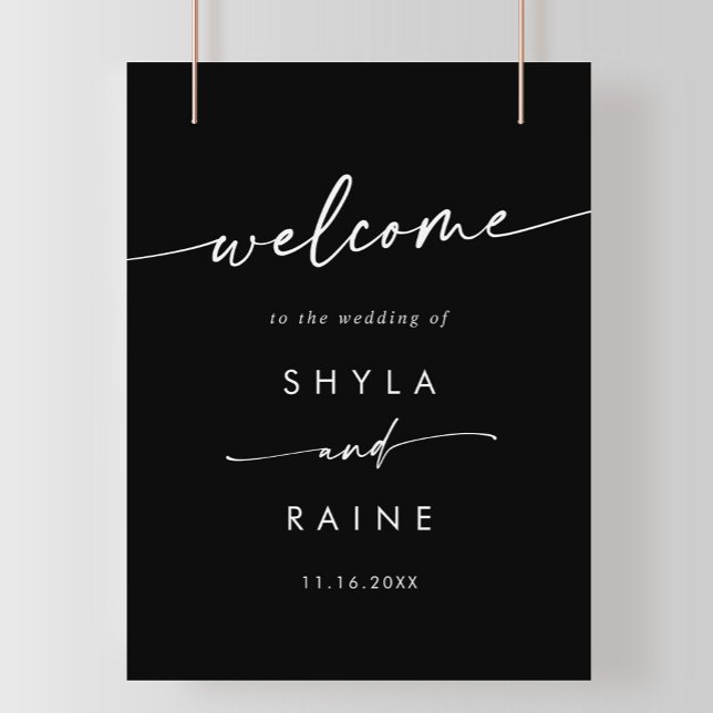 Boho Chic FÄRG EDITABLE DIY Bröllop Välkomstskylt Poster (Skapare uppladdad)