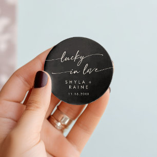 Boho Chic FÄRG EDITABLE Lucky i Kärlek till förmån Runt Klistermärke