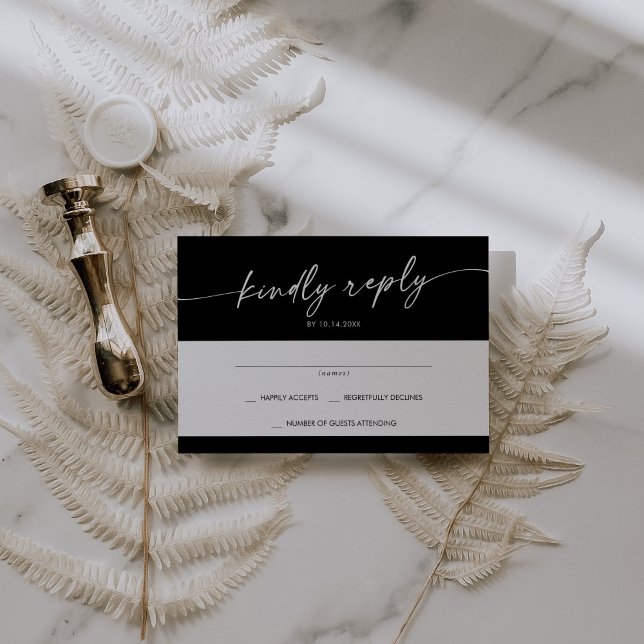 Boho Chic FÄRG EDITABLE Simple Bröllop OSA Kort (Skapare uppladdad)