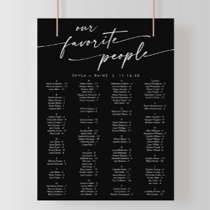 Boho Chic FÄRG EDITABLE-utskrivbart sittdiagram Poster