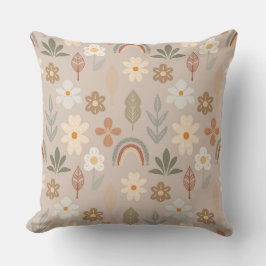 Boho Chic Floral Earthtone Kudde