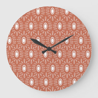 Boho Chic Flowers: Modern sömlös design Stor Klocka