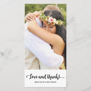 Boho Chic   Fotoportet Bröllop Tack Kort