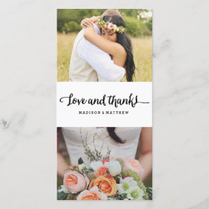Boho Chic   Fotoportet Bröllop Tack Kort