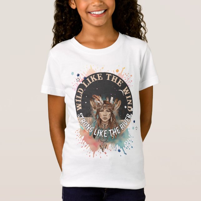Boho Chic Fri Ånd Fjäderdrömmar T Shirt (Framsida)