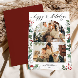 Boho Chic Glad helg 2 Photo Arch Card Julkort