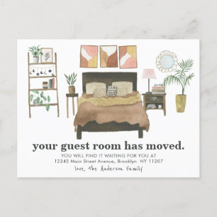Boho Chic Guest Room Flyttat ny Flytta i Adress he Meddelande Vykort