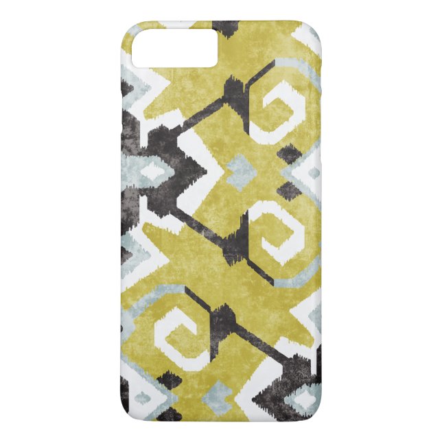 Boho chic gul ikat tribal mönster monogram Case-Mate iPhone skal (Baksida)