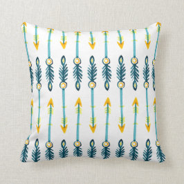 boho chic gult blå pilar kudde