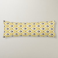 Boho chic gult ikat tribal mönster monogram