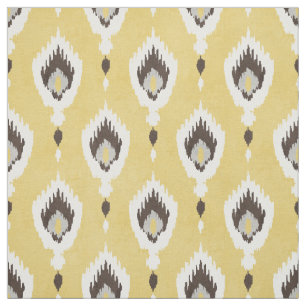Boho chic gult ikat tribal mönster monogram tyg