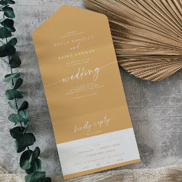 Boho Chic Gult Marigold Meal Choice OSA Bröllop