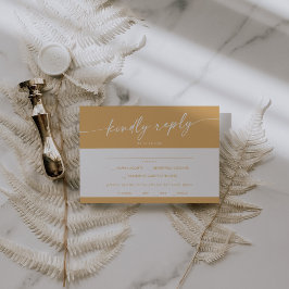 Boho Chic Gult Marigold Menu Choice Bröllop OSA Kort