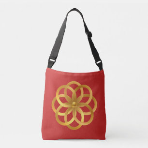 Boho Chic Gyllene Mandala Axelväska
