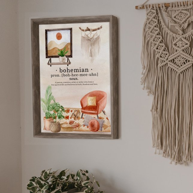 Boho Chic Home Scene Bohemian Definition Poster (Skapare uppladdad)
