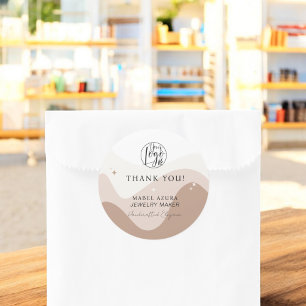 Boho-chic, jordton, judalsmakare tack. runt klistermärke