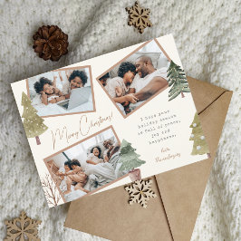 Boho Chic jul 3 Photo Collage Gräs Träd Helg Vykort