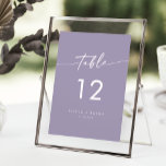 Boho Chic Lavender Lila Bröllop Bordsnumren Inbjudningar<br><div class="desc">Dessa boho-chic-lavender-bordsnummer i lila bröllop är perfekt för ett minimalistiskt bröllop. Den färglösa dammiga lila moderna bohemidesignen har en enkel, rustisk kalligrafi med ett unikt men klassiskt stil. Utformningen skrivs ut på framsidan och baksidan. Anpassa bordsnumren med namn och datum. Anpassa varje bordsnummer som du behöver och lägg till varje...</div>