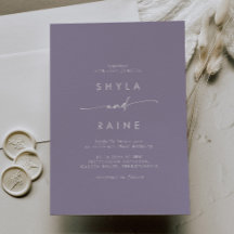 Boho Chic Lavender Plum Avslappnad Bröllop