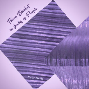Boho Chic Lila Diagonal Shimmery Rand Fleecefilt