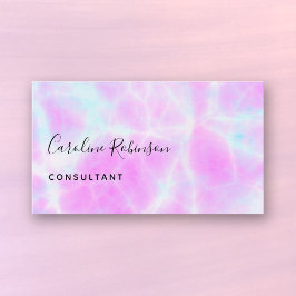 Boho Chic Lilac Rosa Aqua Söt Marble Consultant Visitkort