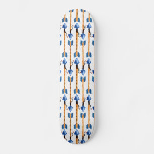 boho chic-luddpil (infödd mönster) skateboard bräda 20,5 cm