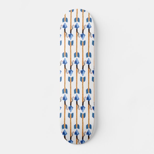 boho chic-luddpil (infödd mönster) skateboard bräda 20,5 cm (Framsida)