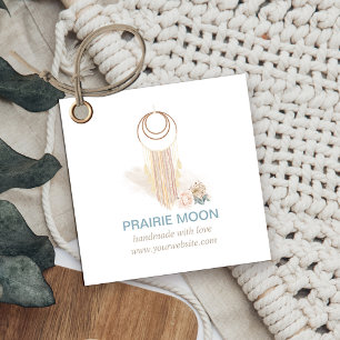 Boho Chic Macrame Watercolor Wall Hanging-Märkre Gåvor Etiketter