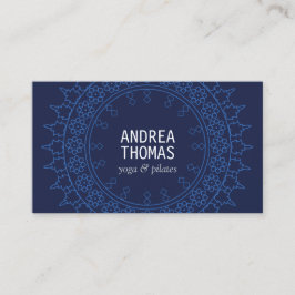 Boho Chic Mandala Blue/Blue Visitkort