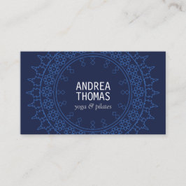 Boho Chic Mandala Blue/Blue Visitkort