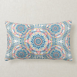 Boho Chic Mandala Mönster accent Lumbarkudde