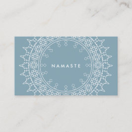 Boho Chic Mandala Namaste Yoga Blue Visitkort