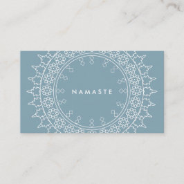 Boho Chic Mandala Namaste Yoga Blue Visitkort