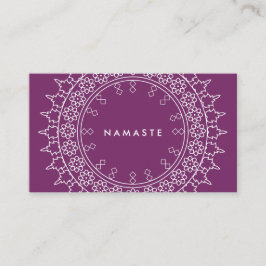 Boho Chic Mandala Namaste Yoga Lila Visitkort