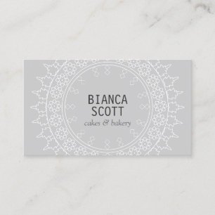 Boho chic Mandala på Light - grått Visitkort